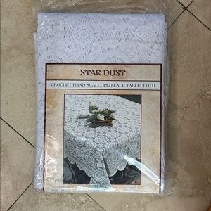 Vintage 1980s Lace Tablecloth • Made in Spain • NWT